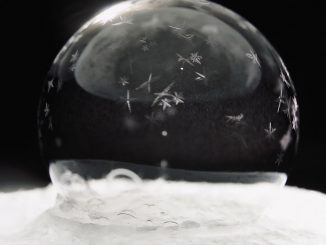 Bevroren zeepbel